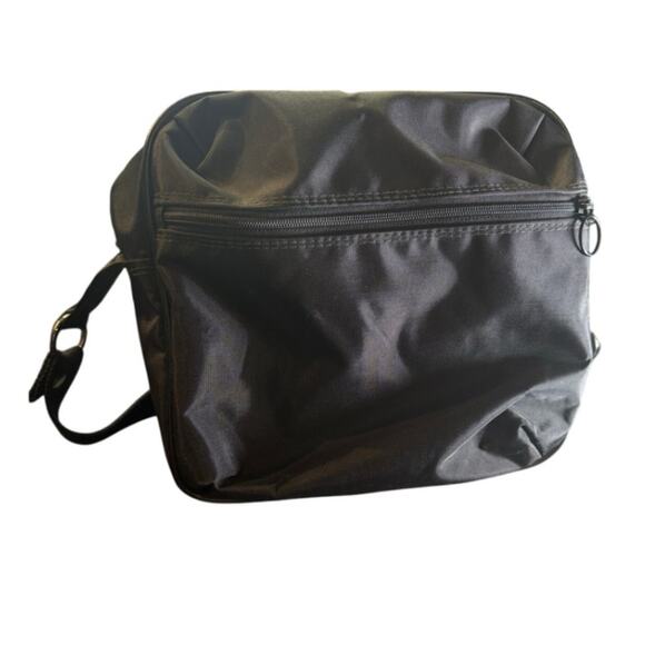 Vintage Samsonite Black Travel Shoulder Bag with Adjustable Strap and Feet - Picture 3 of 5